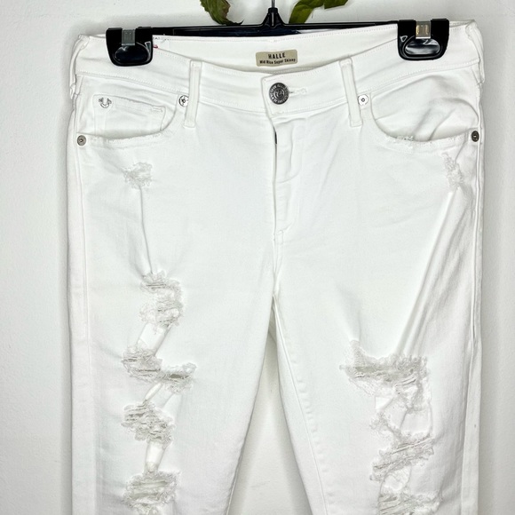 True Religion ‘Halle’ Mid-Rise Distressed Super Skinny Jeans - Picture 2 of 7